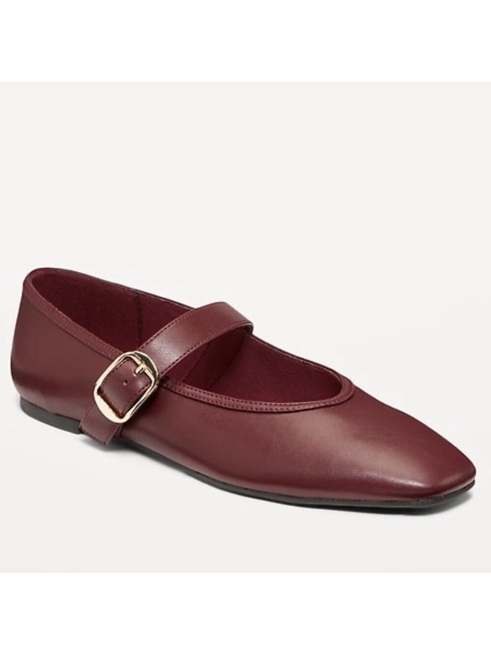 Old Navy Merlot Office Casual Mary Jane Ballet Flats Shoes NWT Preppy Fall